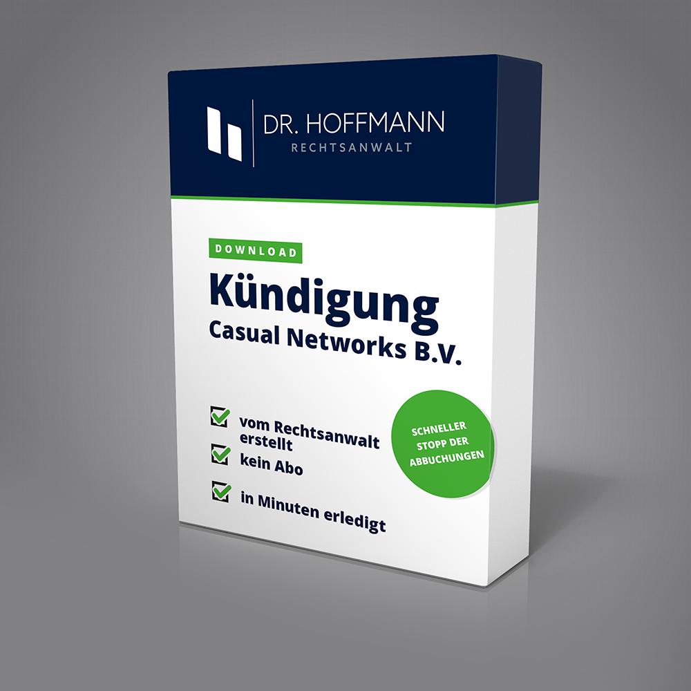 Musterschreiben Casual Networks B.V. – Vorschau