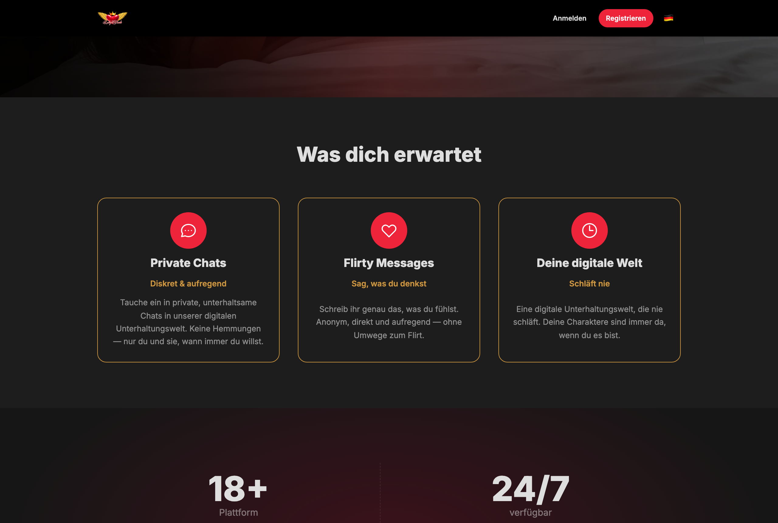 Feature-Karten von Redlight Hearts: Deine Charaktere sind immer da