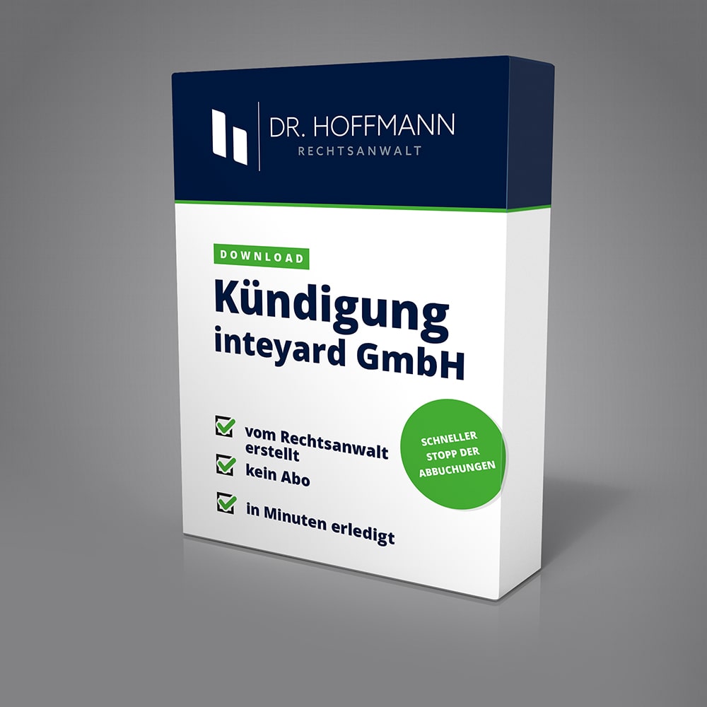 Box mit Kündigung für Interyard GmbH