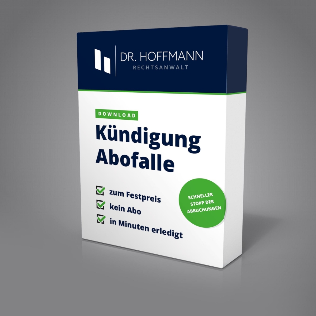 Verpackung mit Aufschrift Kündigung Abofalle