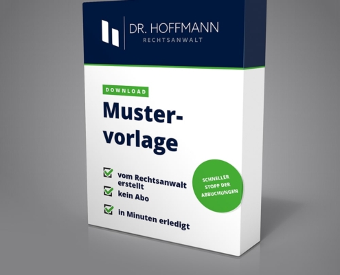 Verpackungsbox mit Aufschrift Mustervorlage