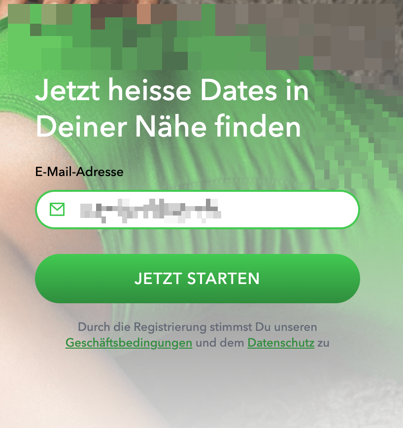 Screenshot der Startseite von whatsfun.date